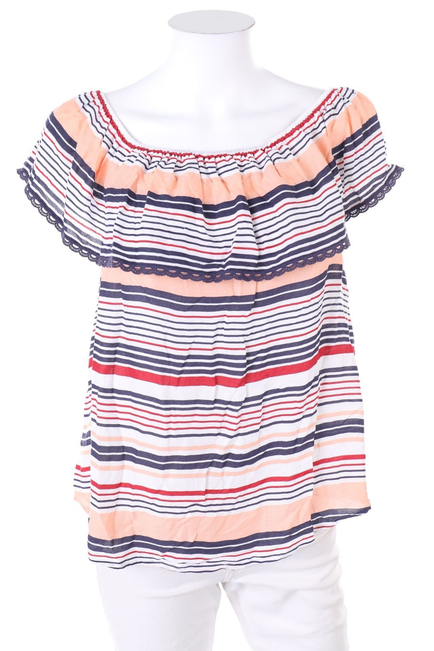 get it on - Off-the-shoulder blouse with Stripes - D 40