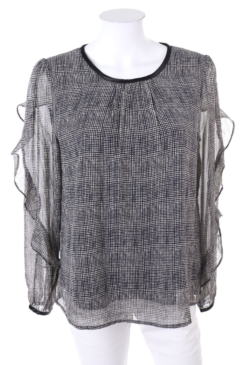 NAF NAF - Volant-Bluse mit Muster - D 40