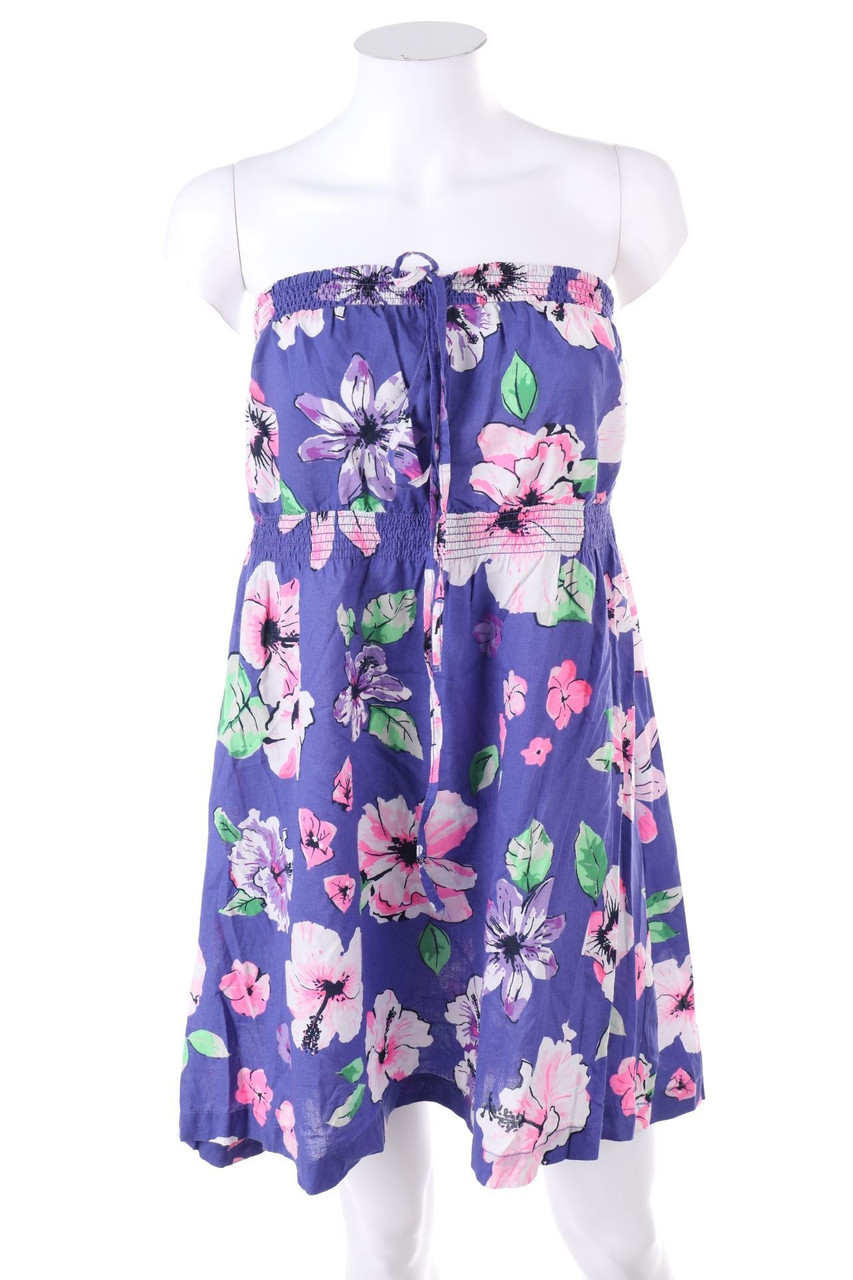 H&M DIVIDED - Bandeau-Kleid mit Blumen-Print - D 42