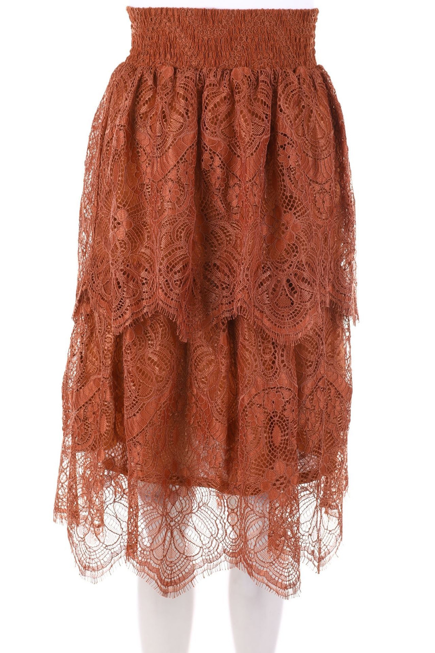 H&M - Midirock aus Spitze im Layer Look - D 32