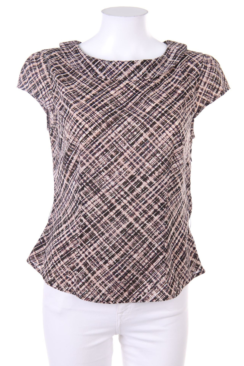 H&M - Kurzarm-Bluse mit Print im 60s-Style - S