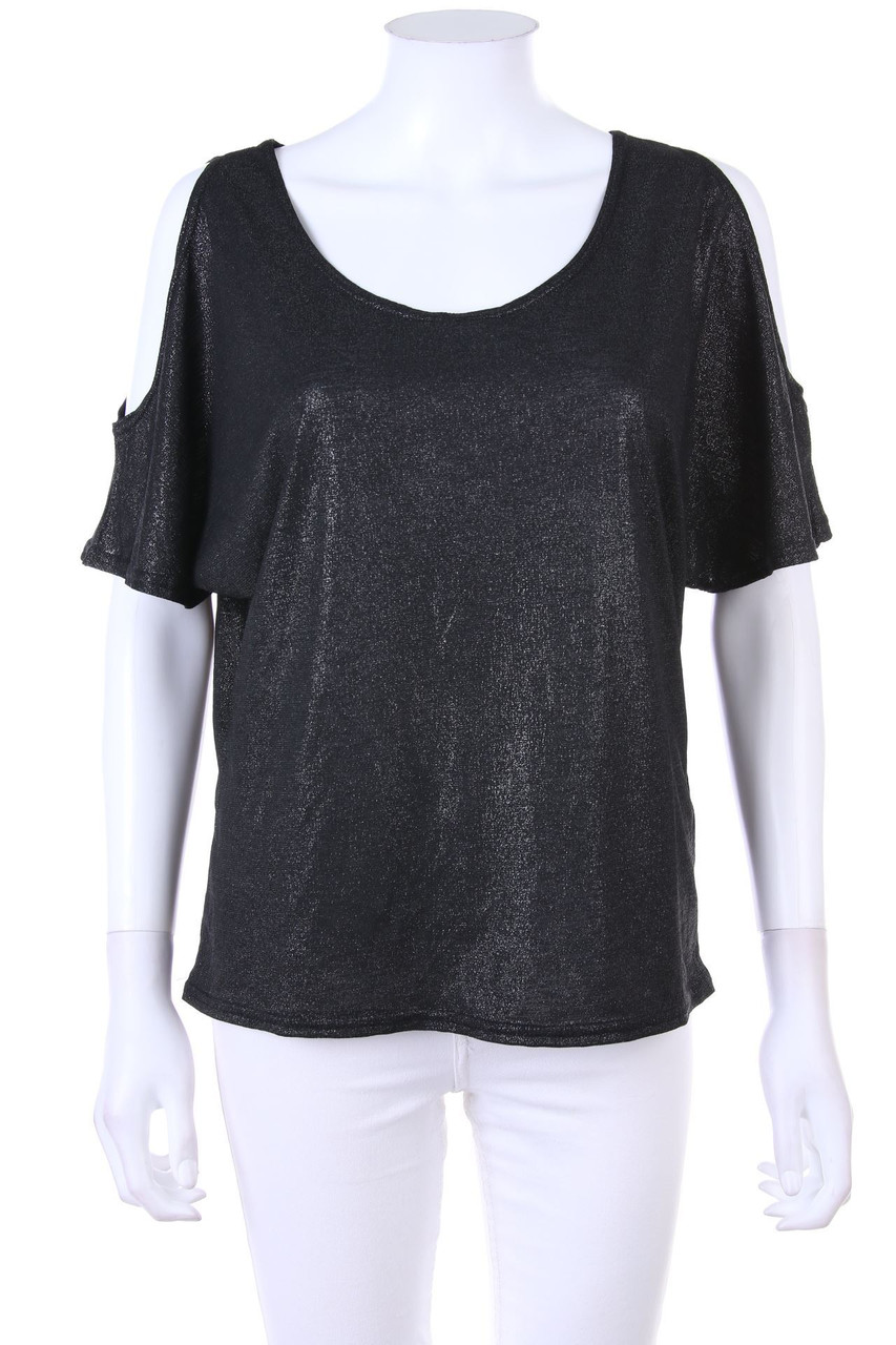 MOSQUITOS - Cold-Shoulder-Blouse with Glitter - M
