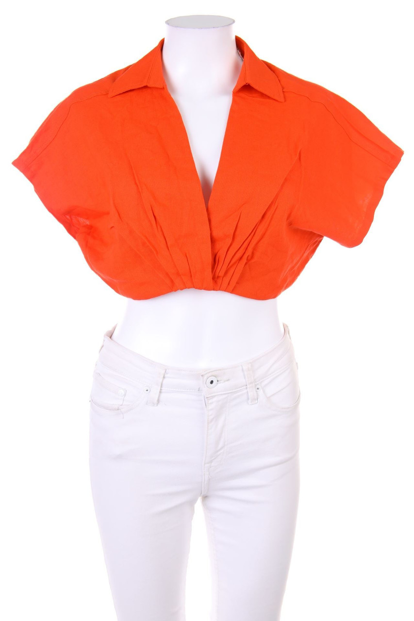 IVIVI - Cropped-Kurzarm-Bluse - L