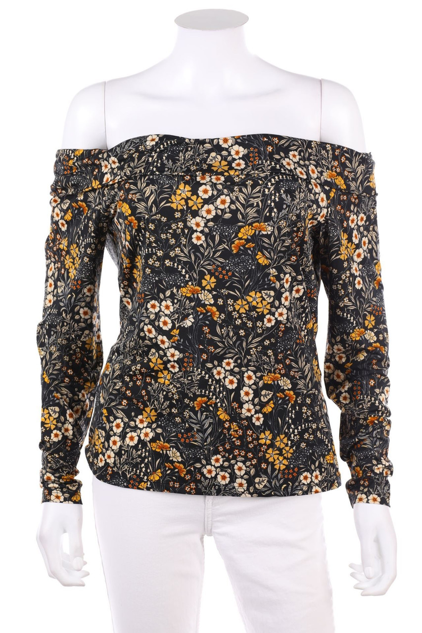 H&M - Carmen-Bluse mit Blumen-Print - L