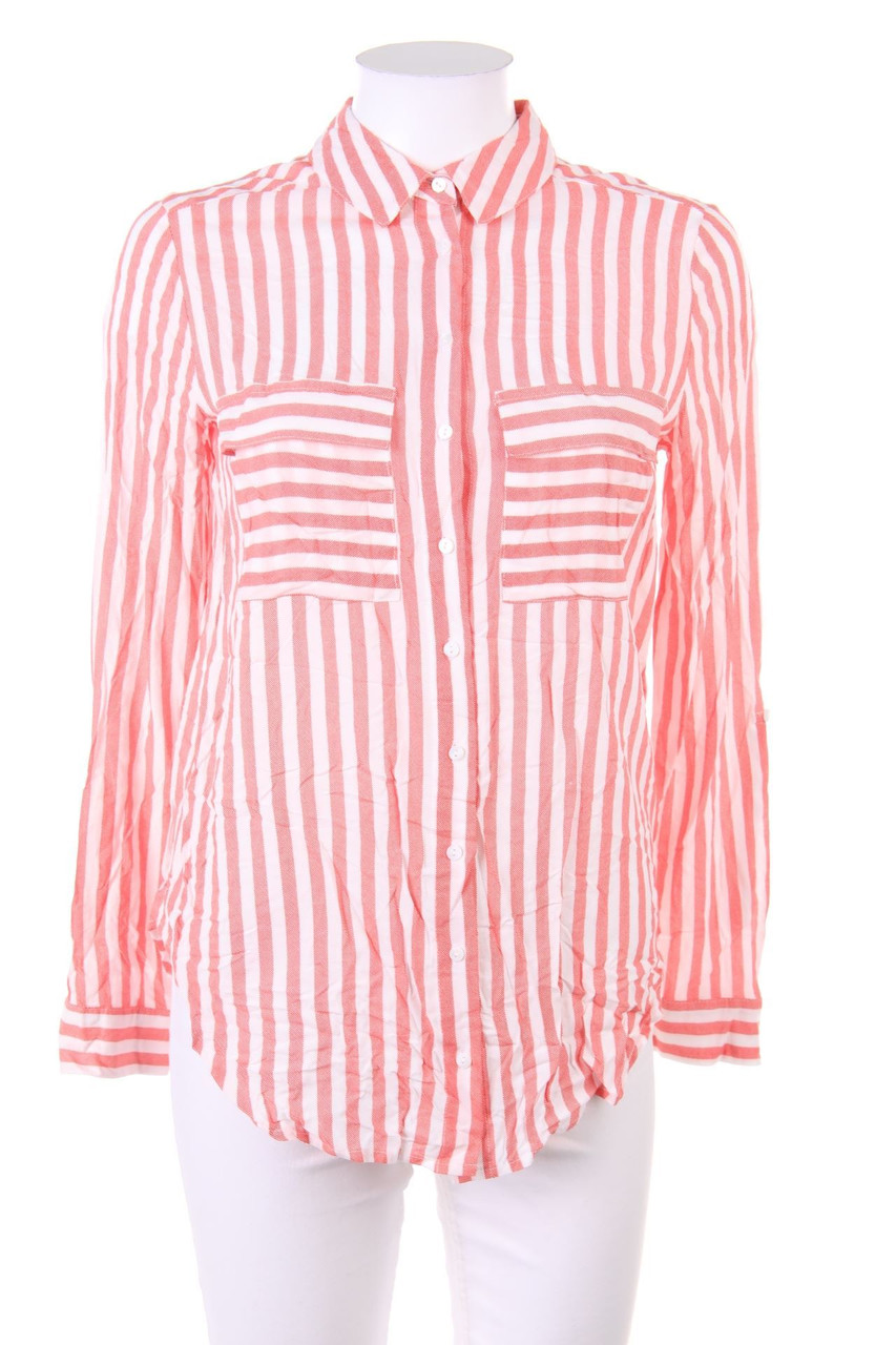 Pimkie - Streifen-Bluse mit aufgesetzten Taschen - D 40