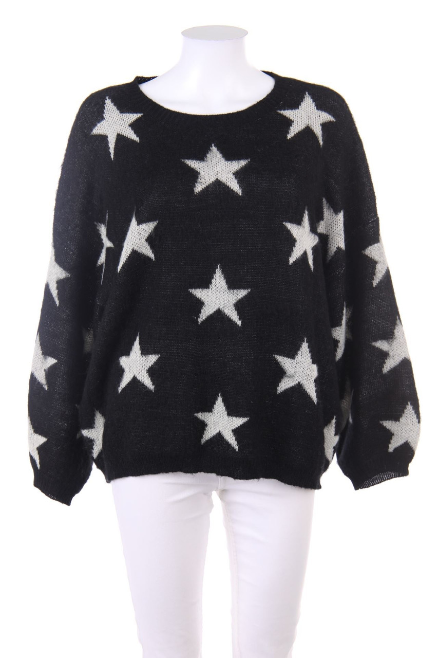 VERSION FEMININ - crewneck pullover with Pattern - D 46