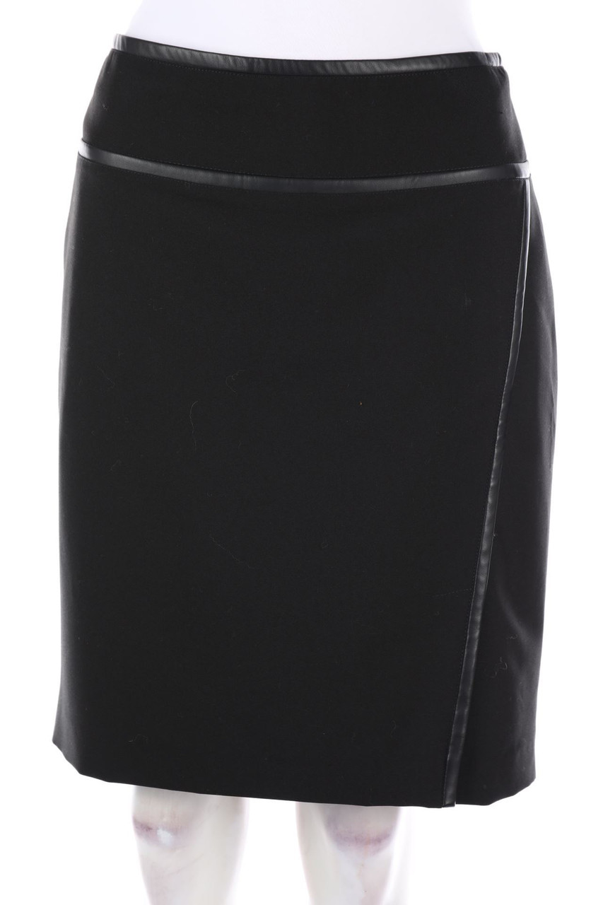 alberto bini - Rock in Wickel-Optik mit Kunstleder-Details - D 38