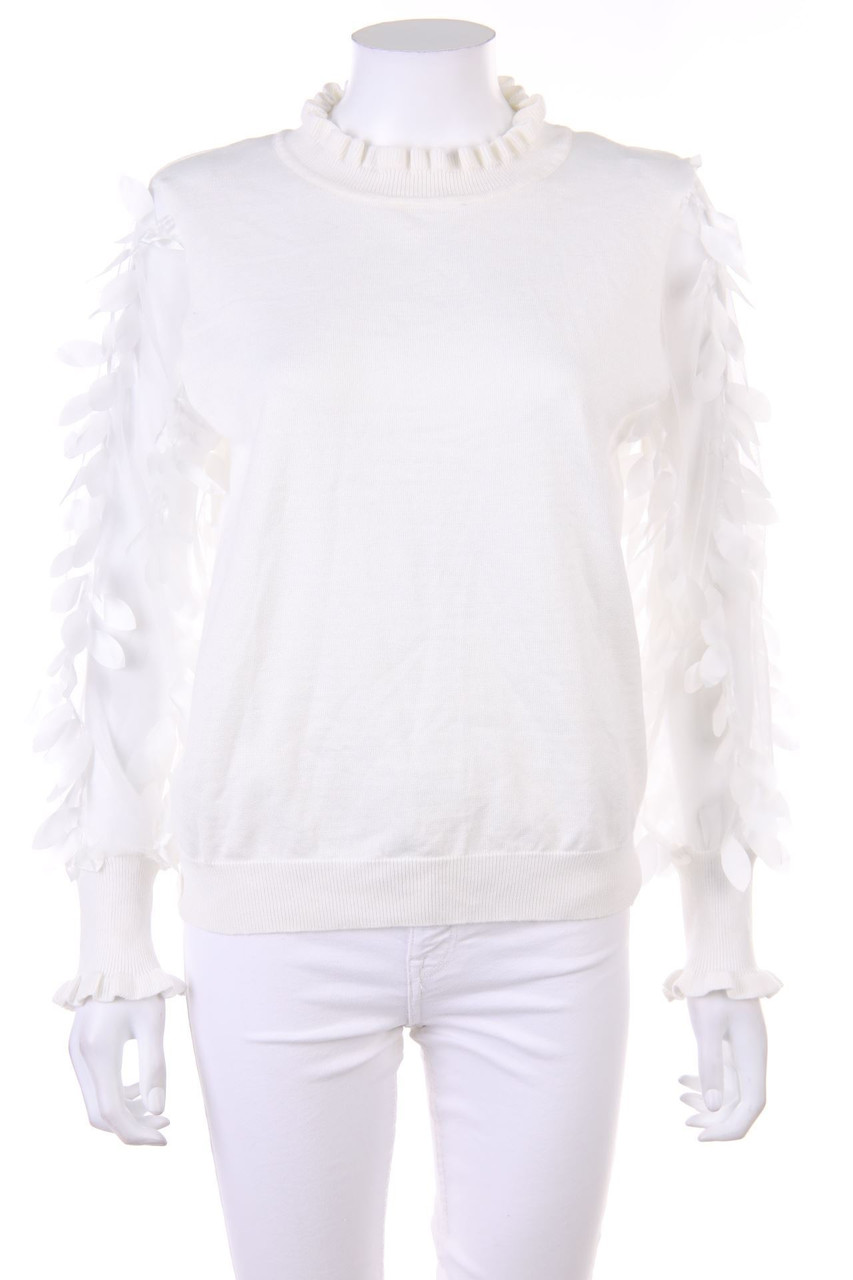 qed london - Strick-Pullover mit Mesh-Einsatz - M