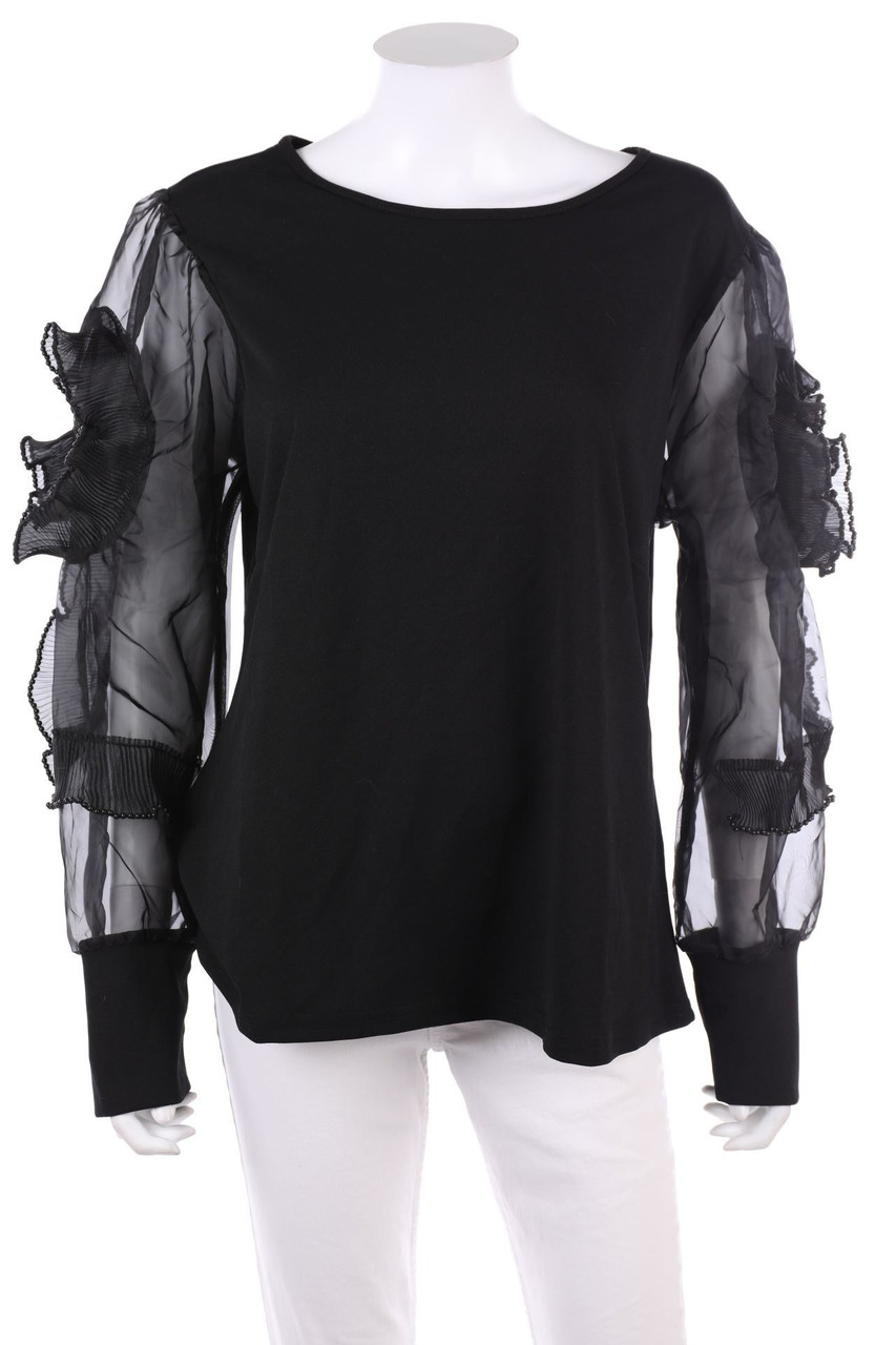 RIVER ISLAND - Plissee-Bluse mit Perlen - XXL