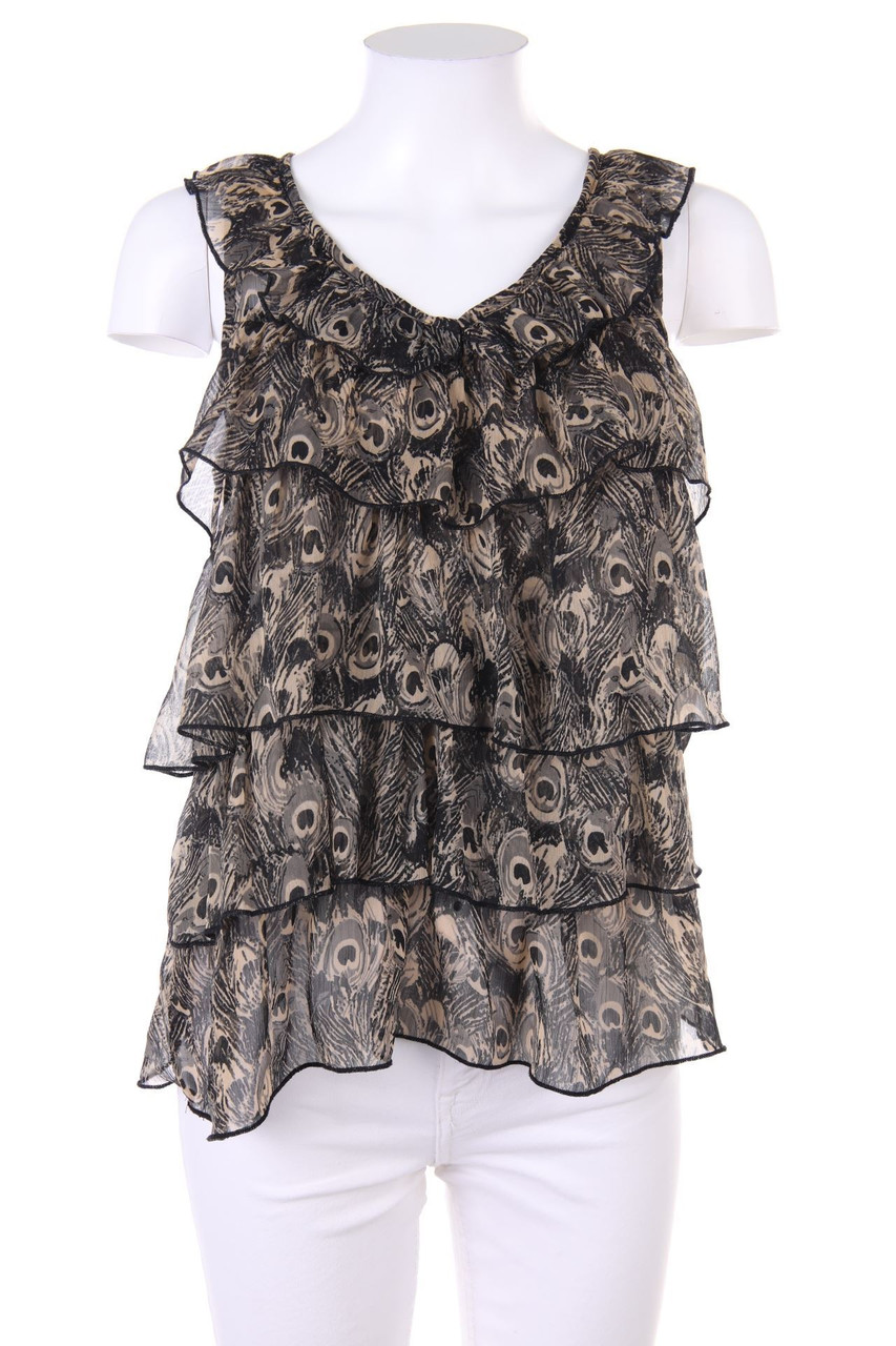 VILA - Volants-Top mit Print - S