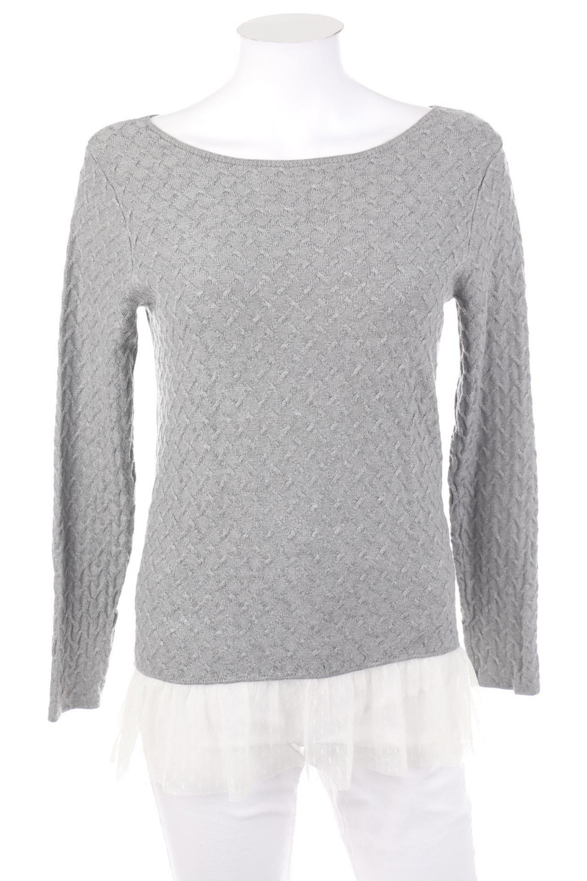Ohne Label - Strick-Pullover mit Tüll - S