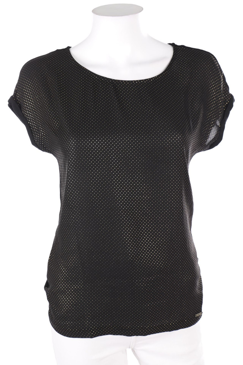 LA CITY - Shortsleeve Blouse with Small Dots - XS
