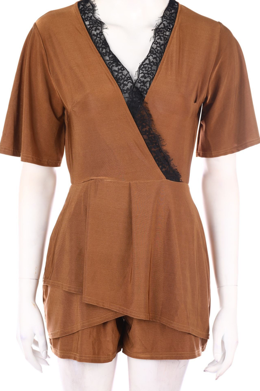 Lost Ink - Playsuit mit Spitze im Layer Look - D 34