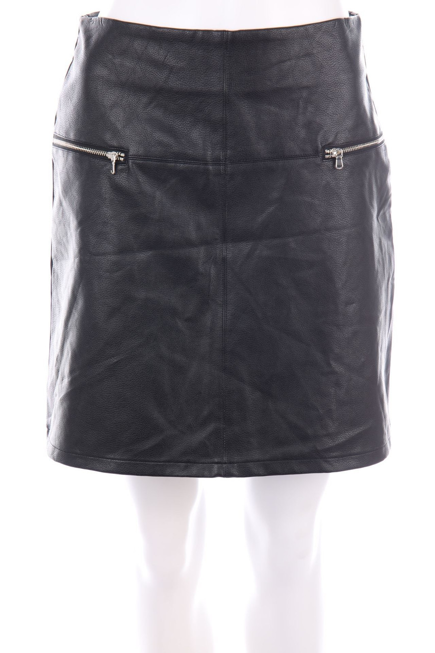 No Label - faux leather mini-skirt with Zipper Closure - D 36-38