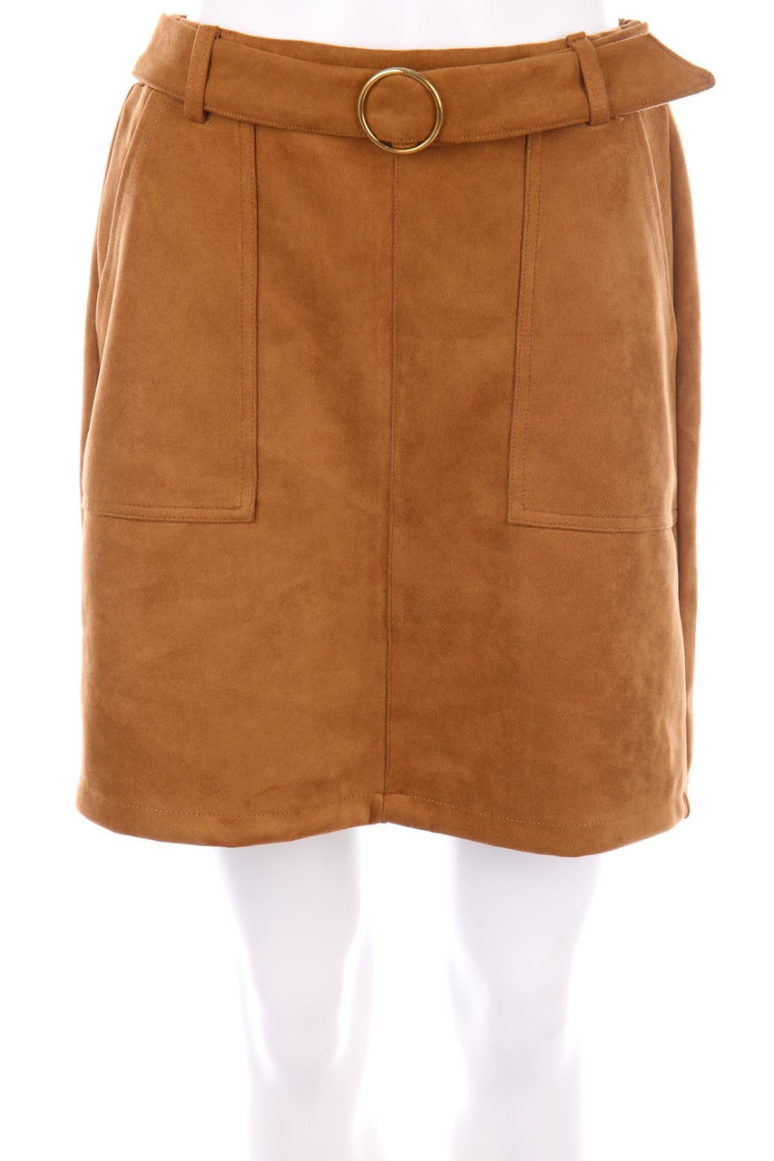 Chicorée - Faux Leather-Skirt, 60s-style - S