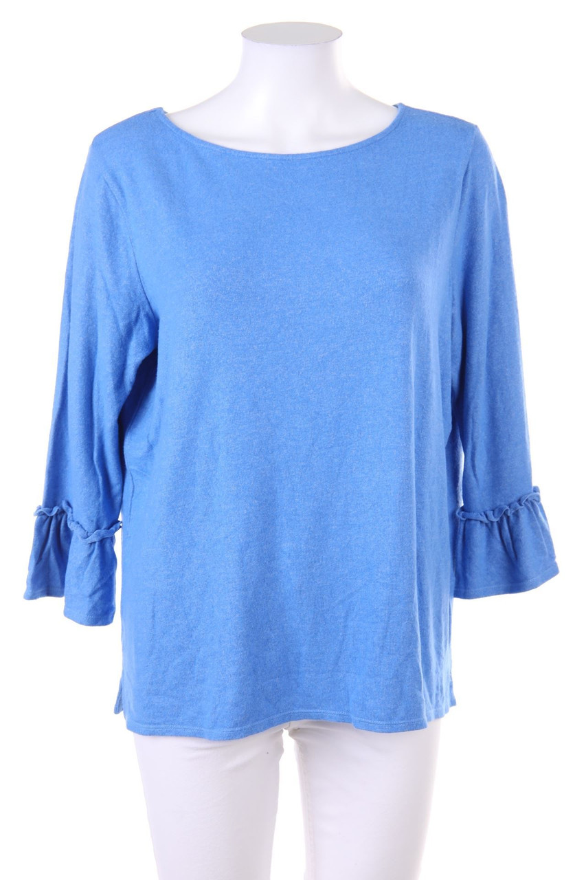 CECIL - Rüschen-Strick-Pullover mit 7/8-Ärmel - XL