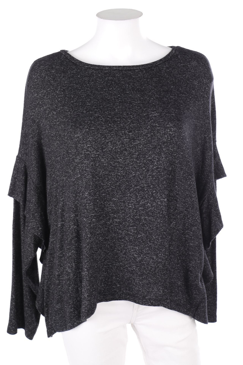 H&M LOGG - Oversize-Strick-Pullover mit Volants - M