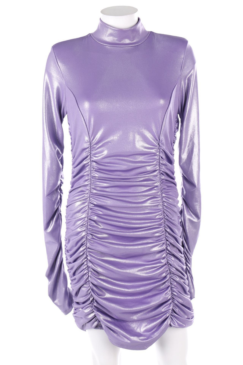 GUESS - Metallic Party Dress with Ruffles - L