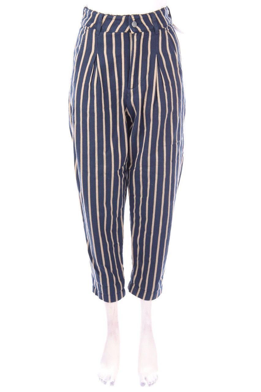 UNITED COLORS OF BENETTON - High Waist-Pants with Stripes - D 32