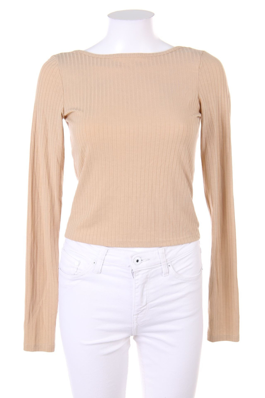 NA-KD - Longsleeve-Shirt with Deep Back Cutout - S