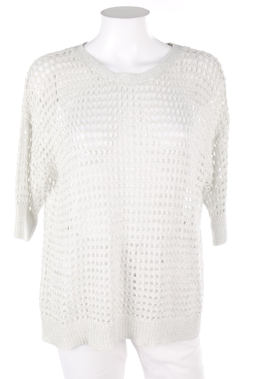 The Fresh Made Brand - Strick-Pullover aus Lochstrick mit Gürtel - S