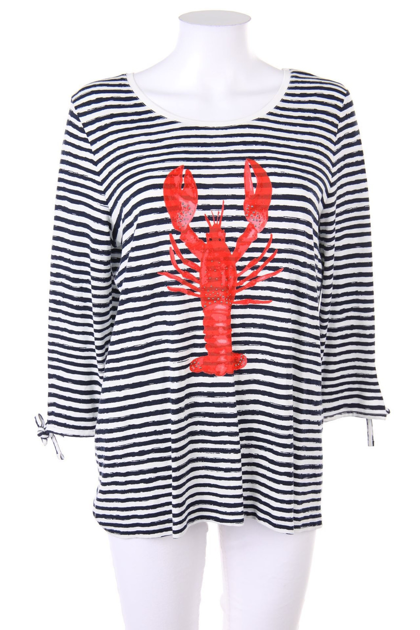 comma - 3/4-Arm-Shirt mit Print - D 38