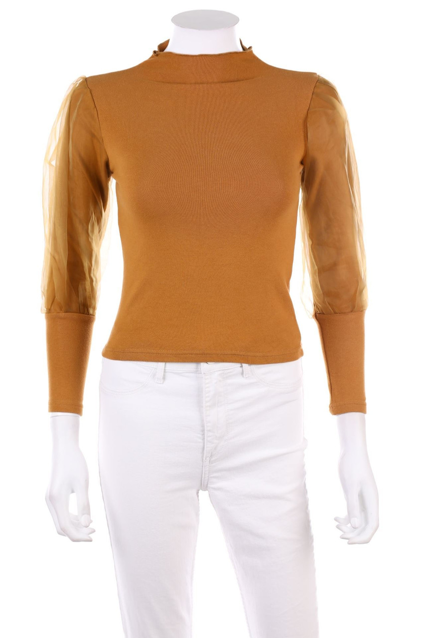 Ohne Label - Longsleeve-Shirt mit Puffärmeln - D 32