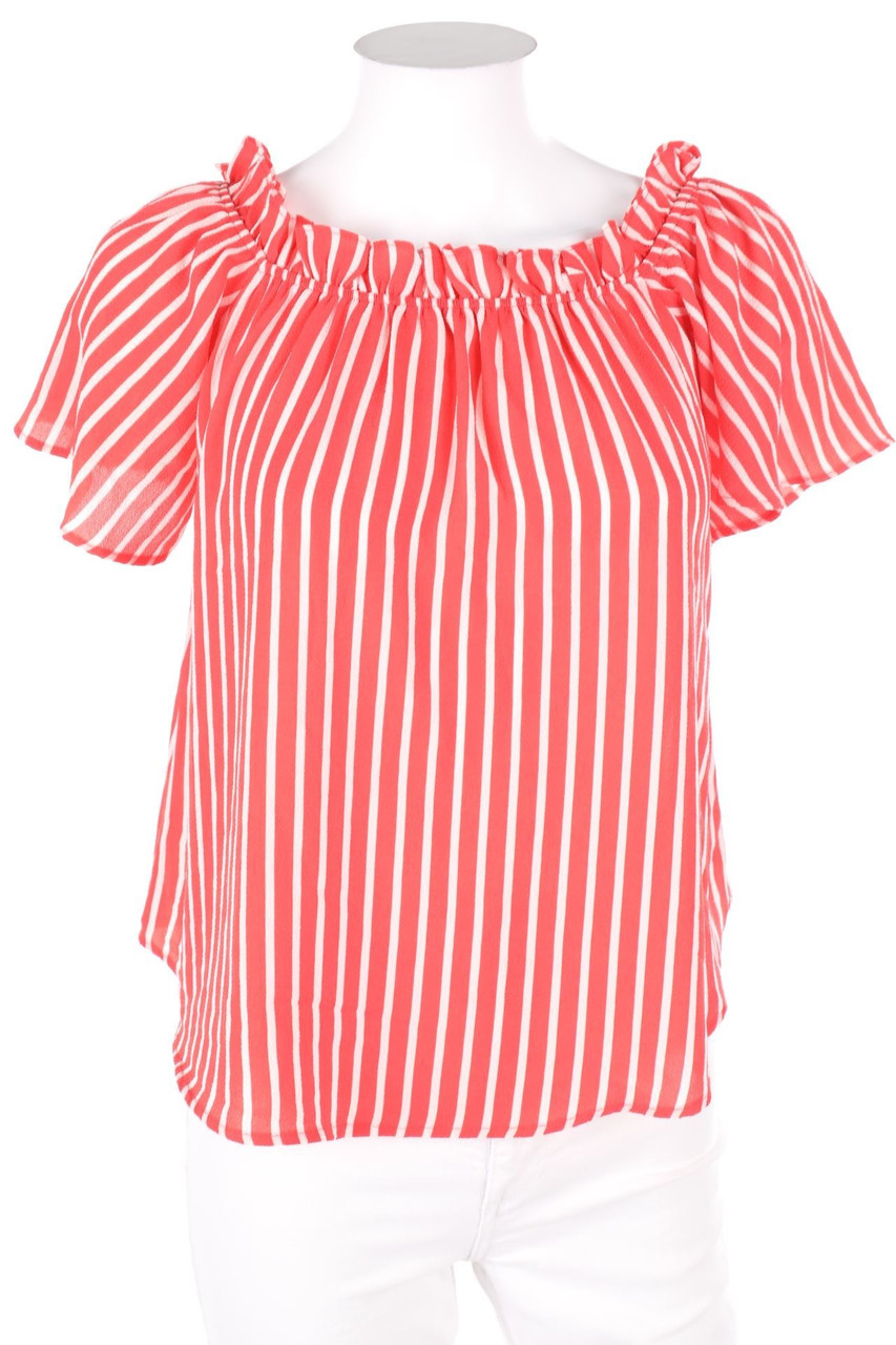 No Label - Off-the-shoulder blouse with Stripes - D 36