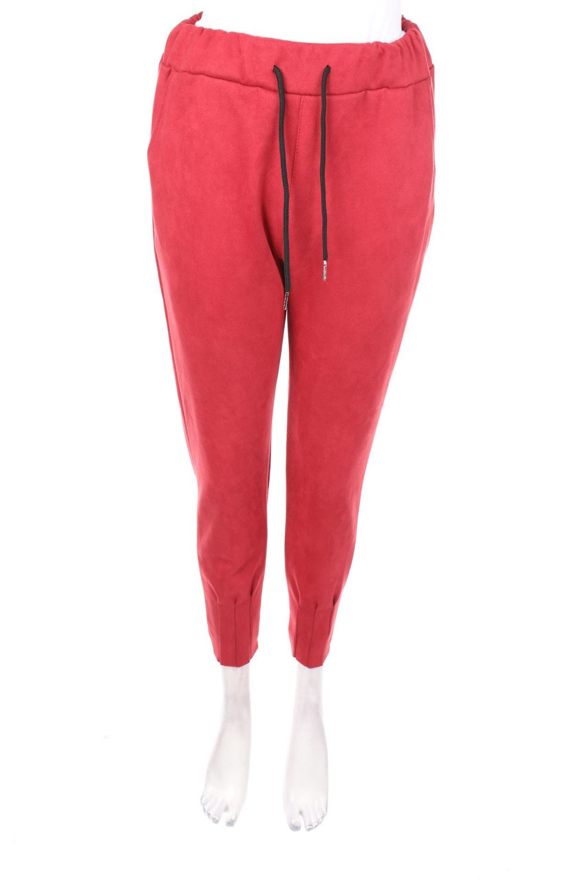 Ohne Label - Faux Leather-Jogger-Hose - S