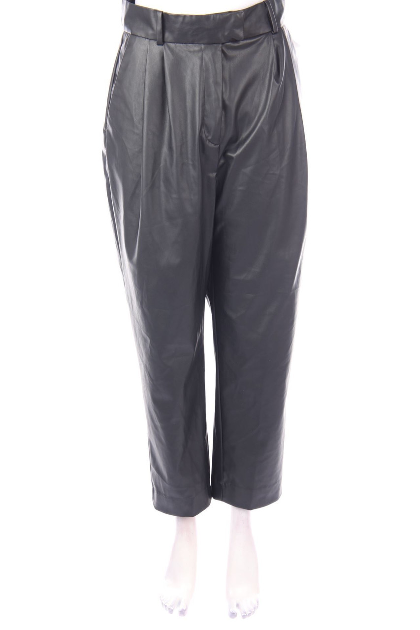 H&M - High Waist-Kunstleder-Hose - D 38