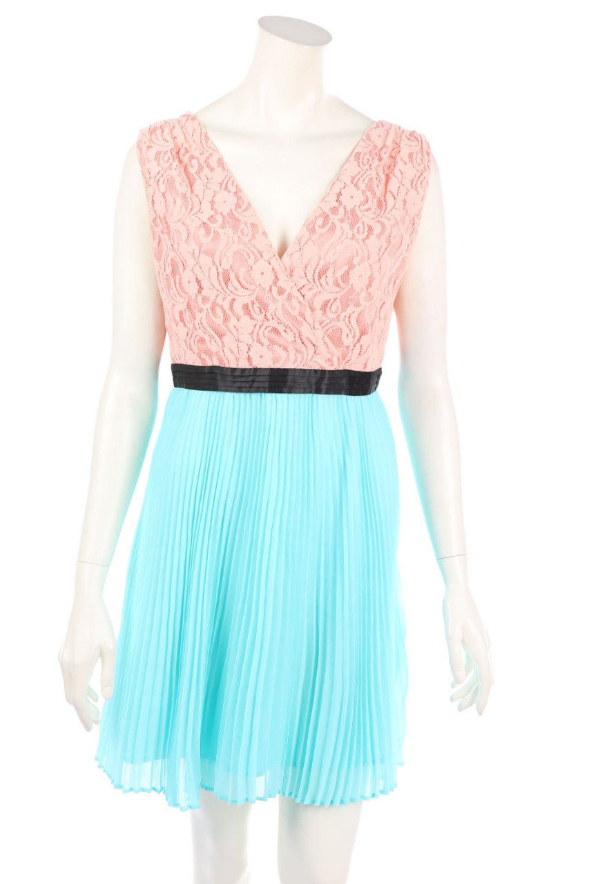 manoukian - Plissé-Cocktail Dress with Lace - D 40