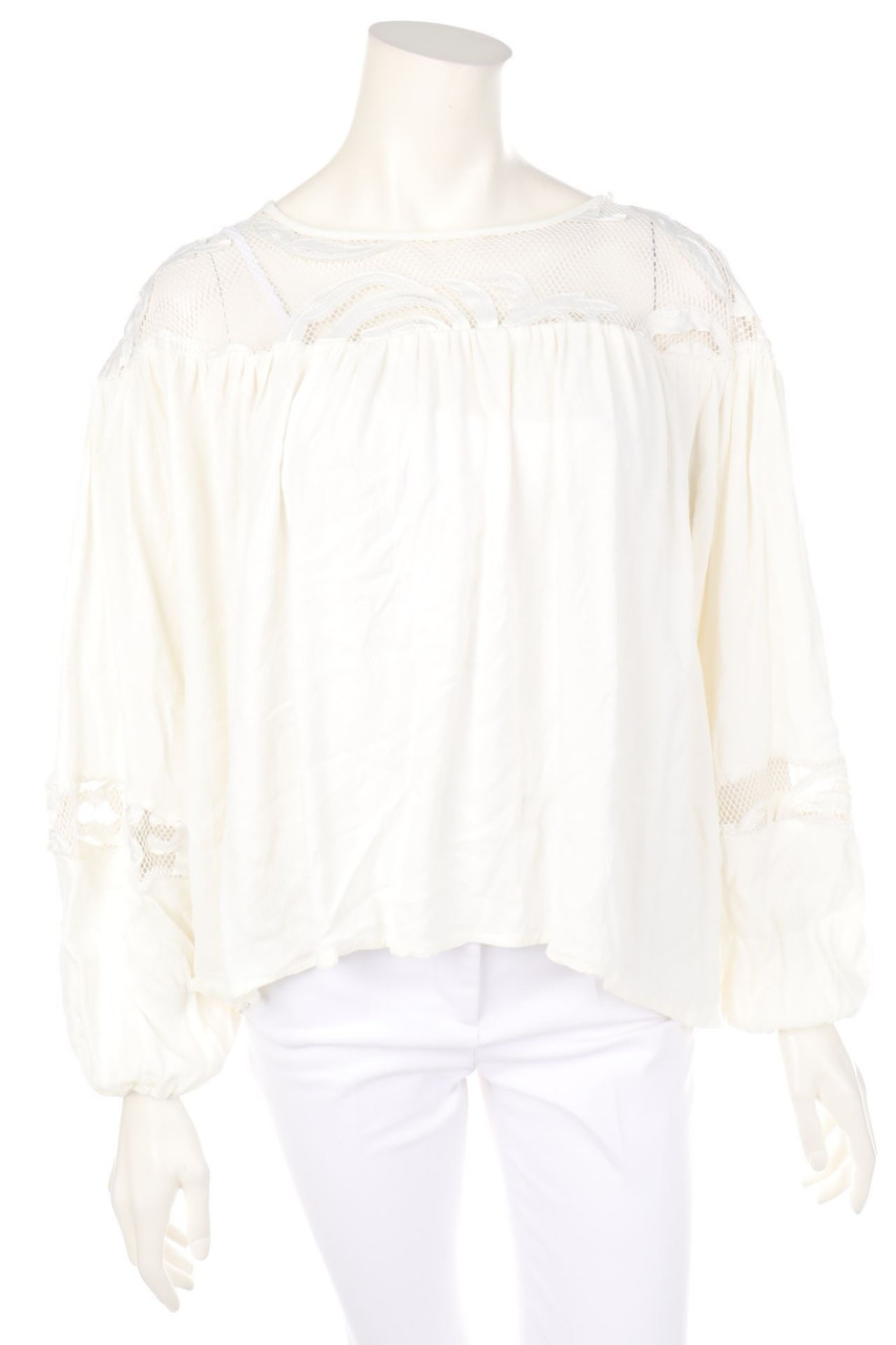 KAREN BY SIMONSEN - Blouse, Boho Style with Lace Insert - D 38