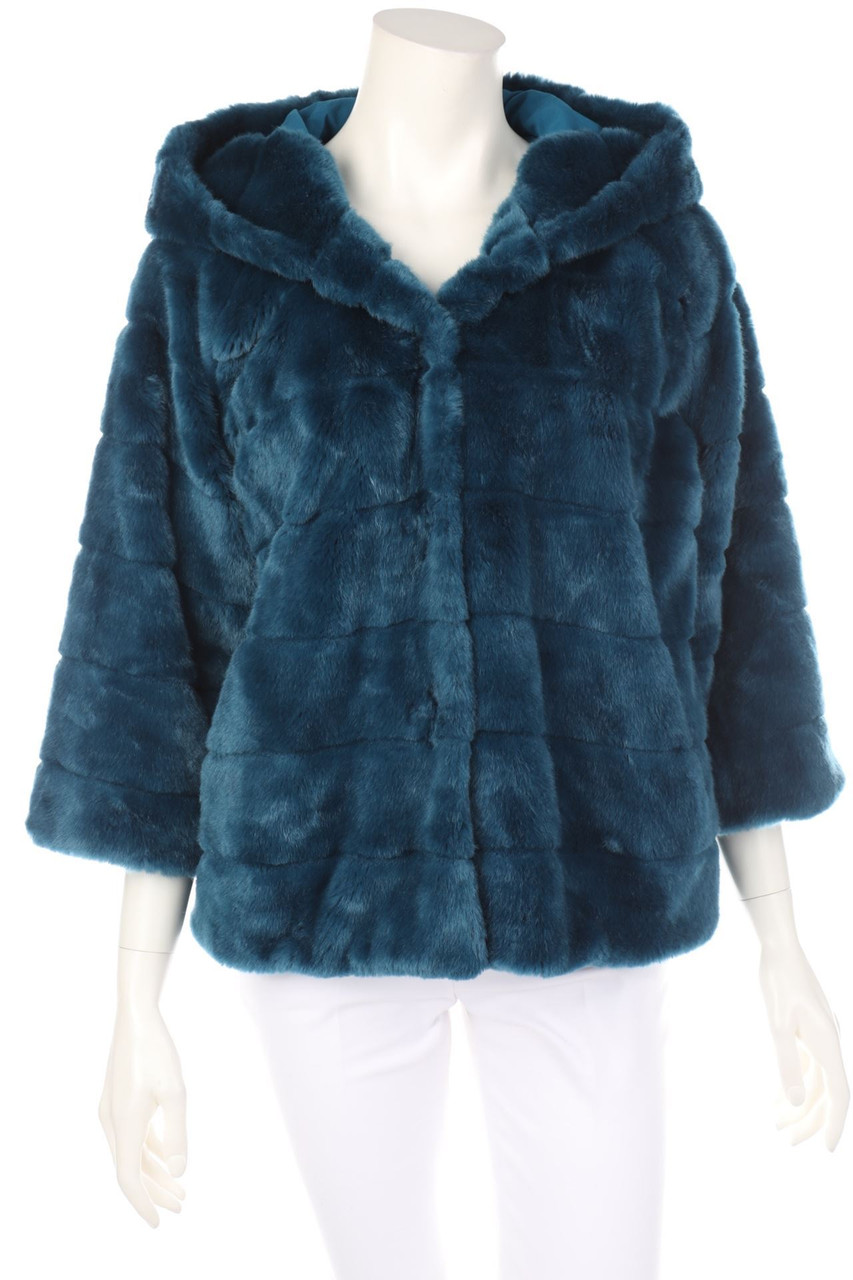 LIU JO - Fake Fur-Jacke mit Kapuze - D 46