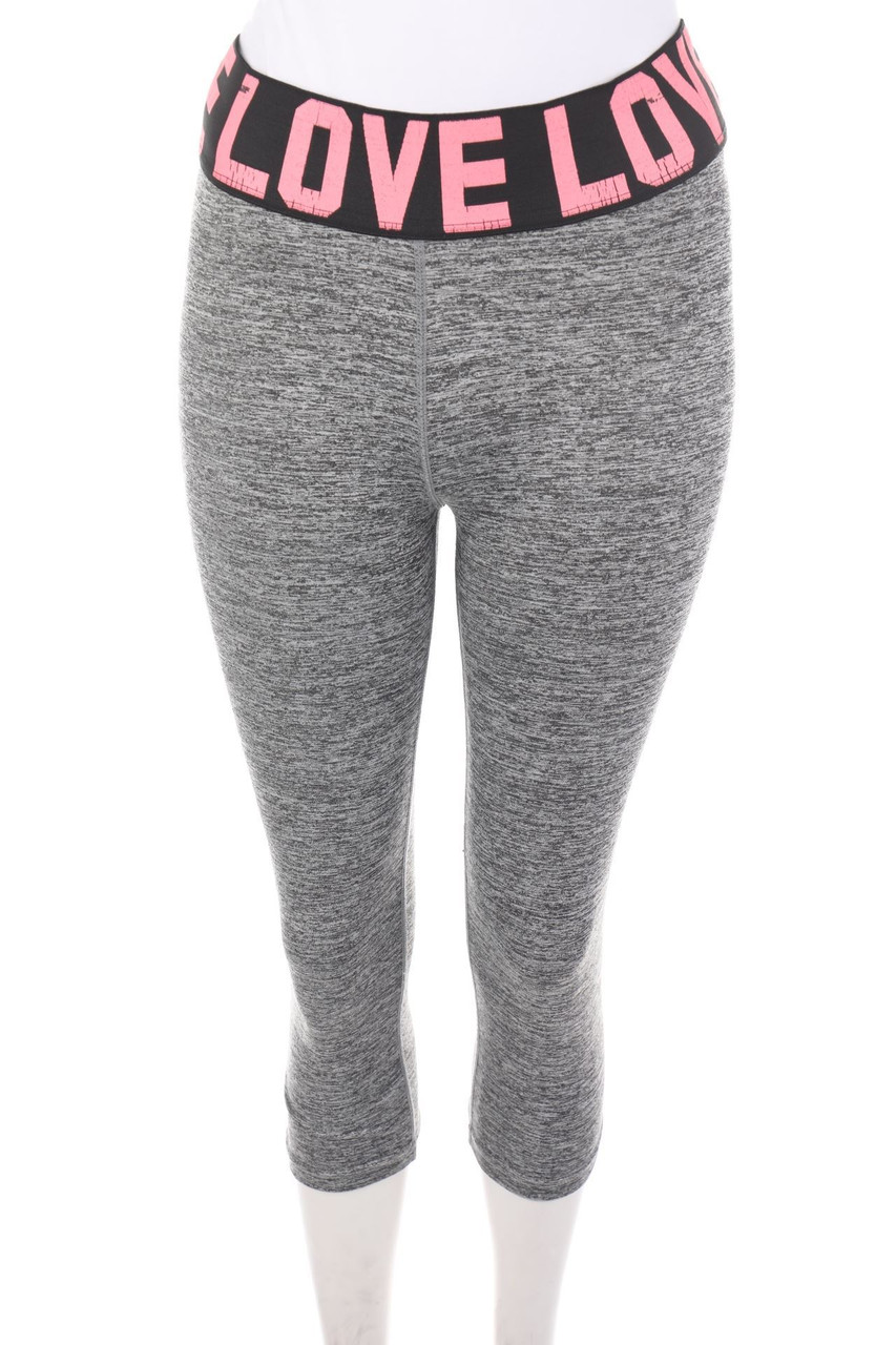 Chicorée - Sport Leggings with Statement Print - S