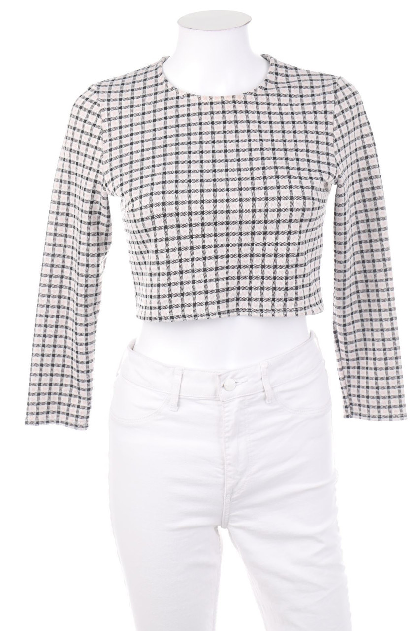 TALLY WEiJL - Cropped-Shirt, Checked - S