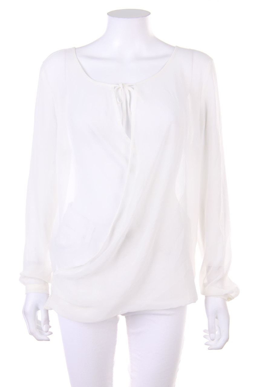 MORE & MORE - Chiffon-Blouse with Wrap-Effect - D 38