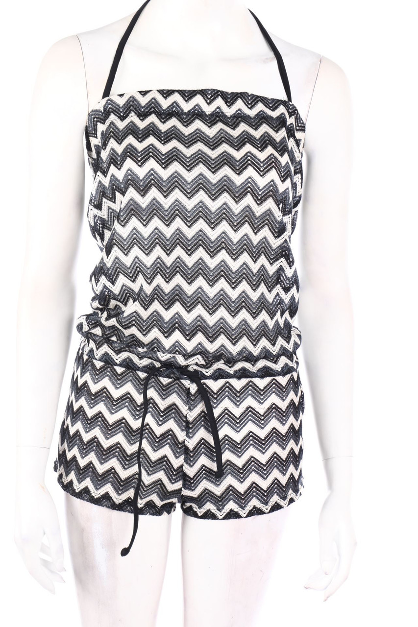 No Label - Knit-dress with Zig Zag Pattern - D 38