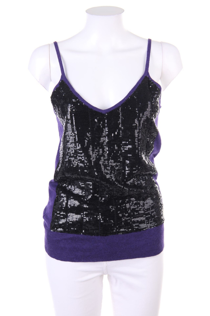 TURNOVER - Sequined Knit Top with Cashmere - S