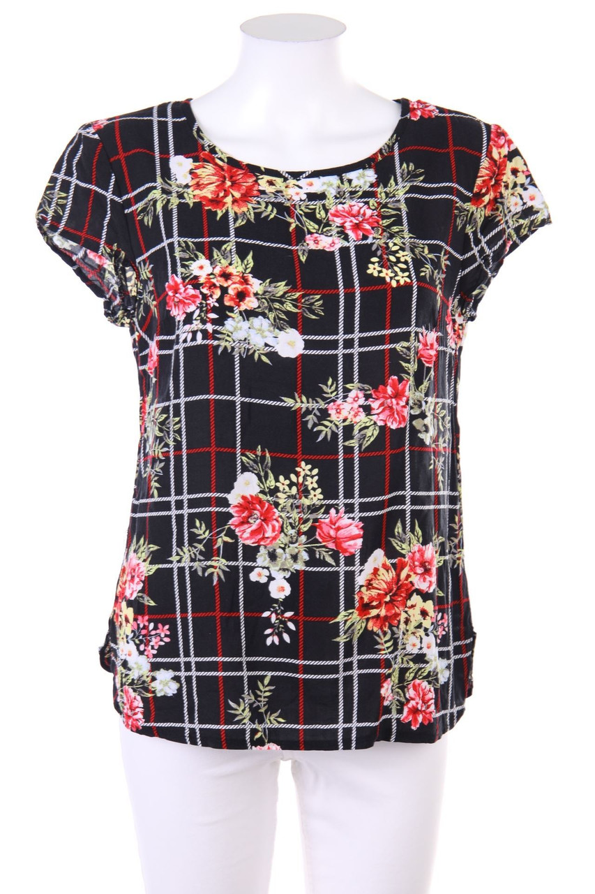No Label - Shortsleeve-Shirt with Flower Print - D 42