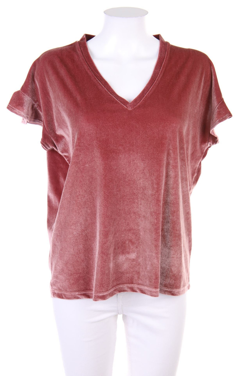 SIENNA - Shortsleeve Blouse, Velvet - S