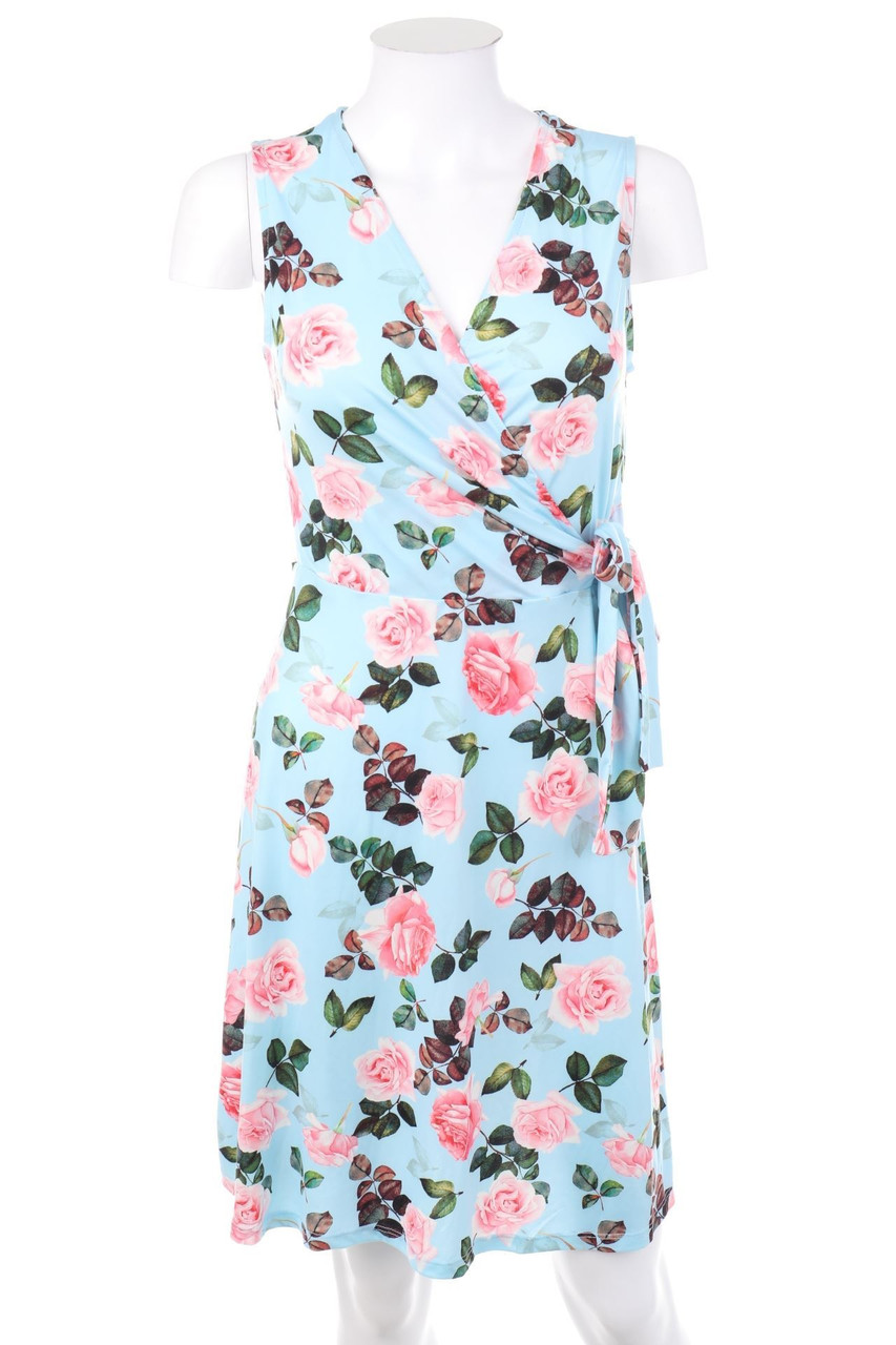 ANNA FIELD - Cocktail Dress, Jersey with Wrap-Effect to tie - S