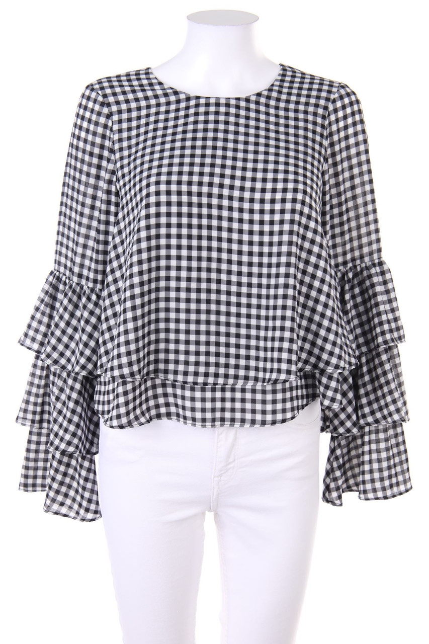 ONLY - Karo-Volant-Bluse - XS