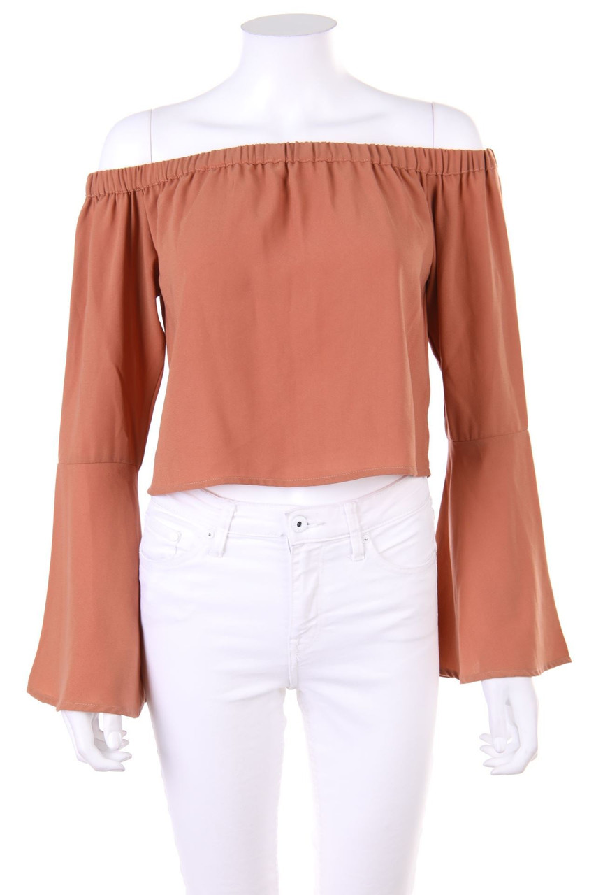 NA-KD - Carmen-Longsleeve-Shirt with Trumpet Sleeves - S