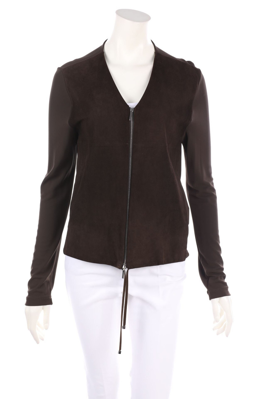 ´S Max Mara - Cardigan mit Leder-Details - L