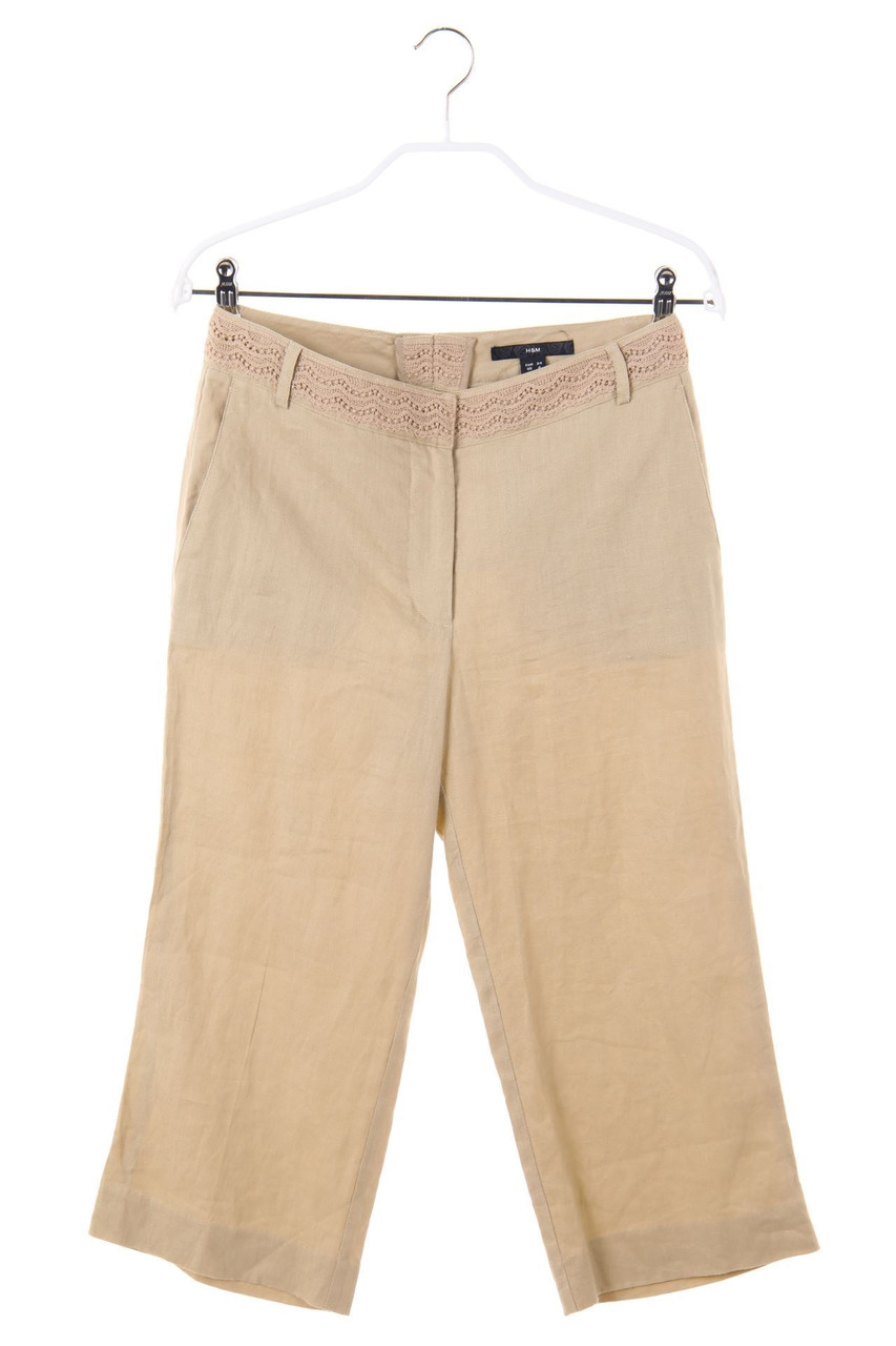 H&M - Bermuda-Shorts aus Leinen mit Spitze - D 34