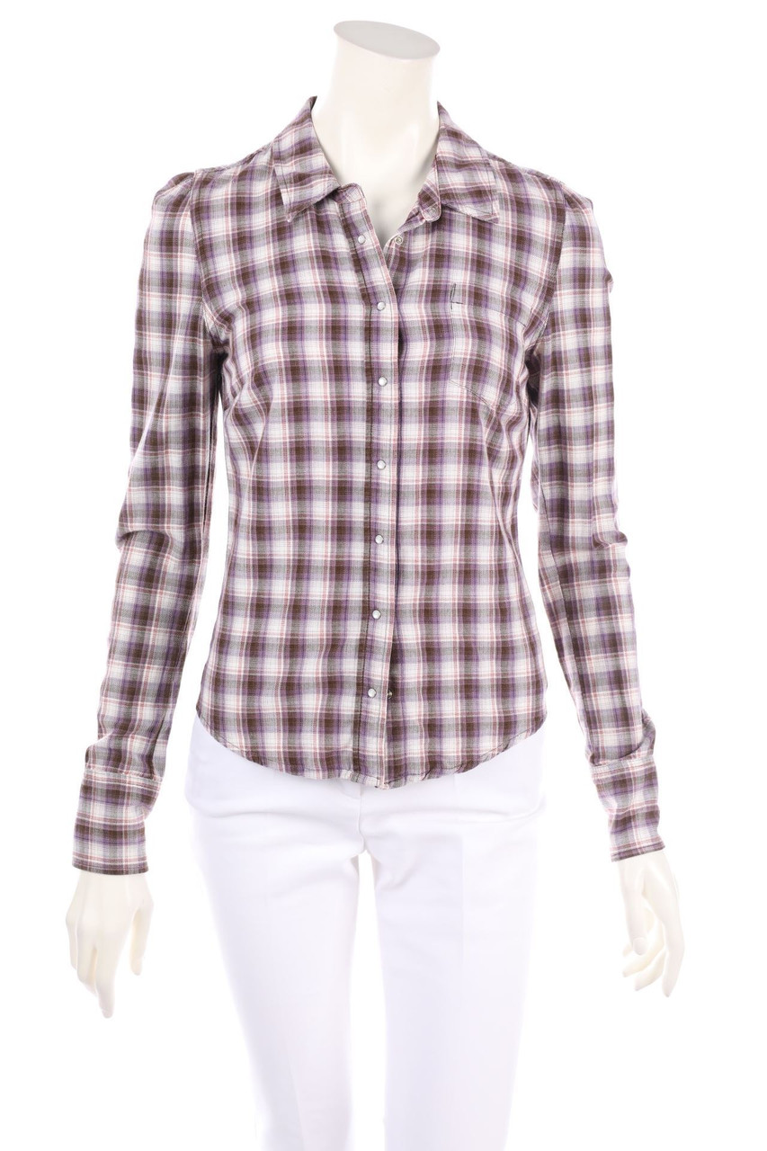 maje - Shirt Blouse, Checked - D 34