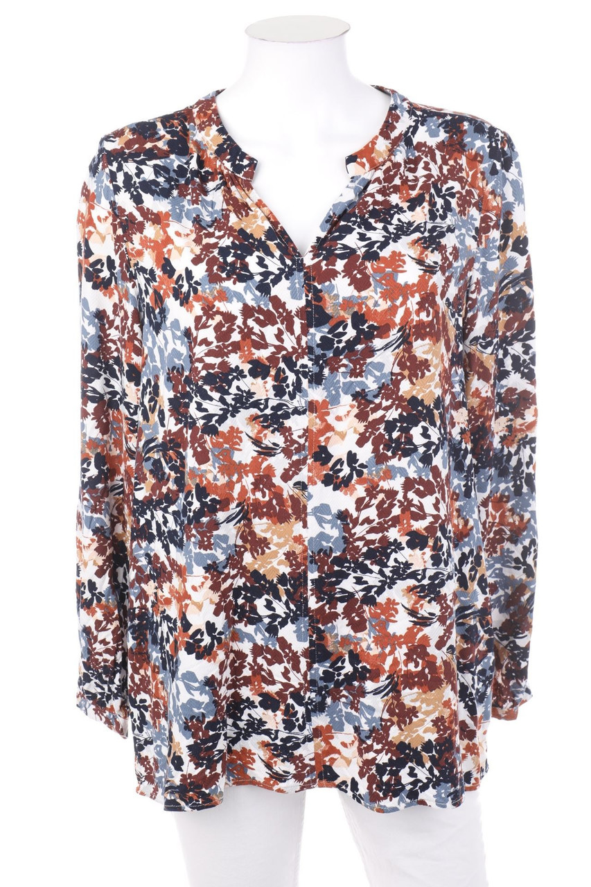 FRANSA - Tunic Blouse with Flower Print - M