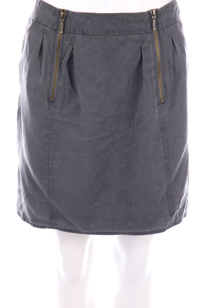 No Label - Pleated Mini-Skirt with Zipper - M