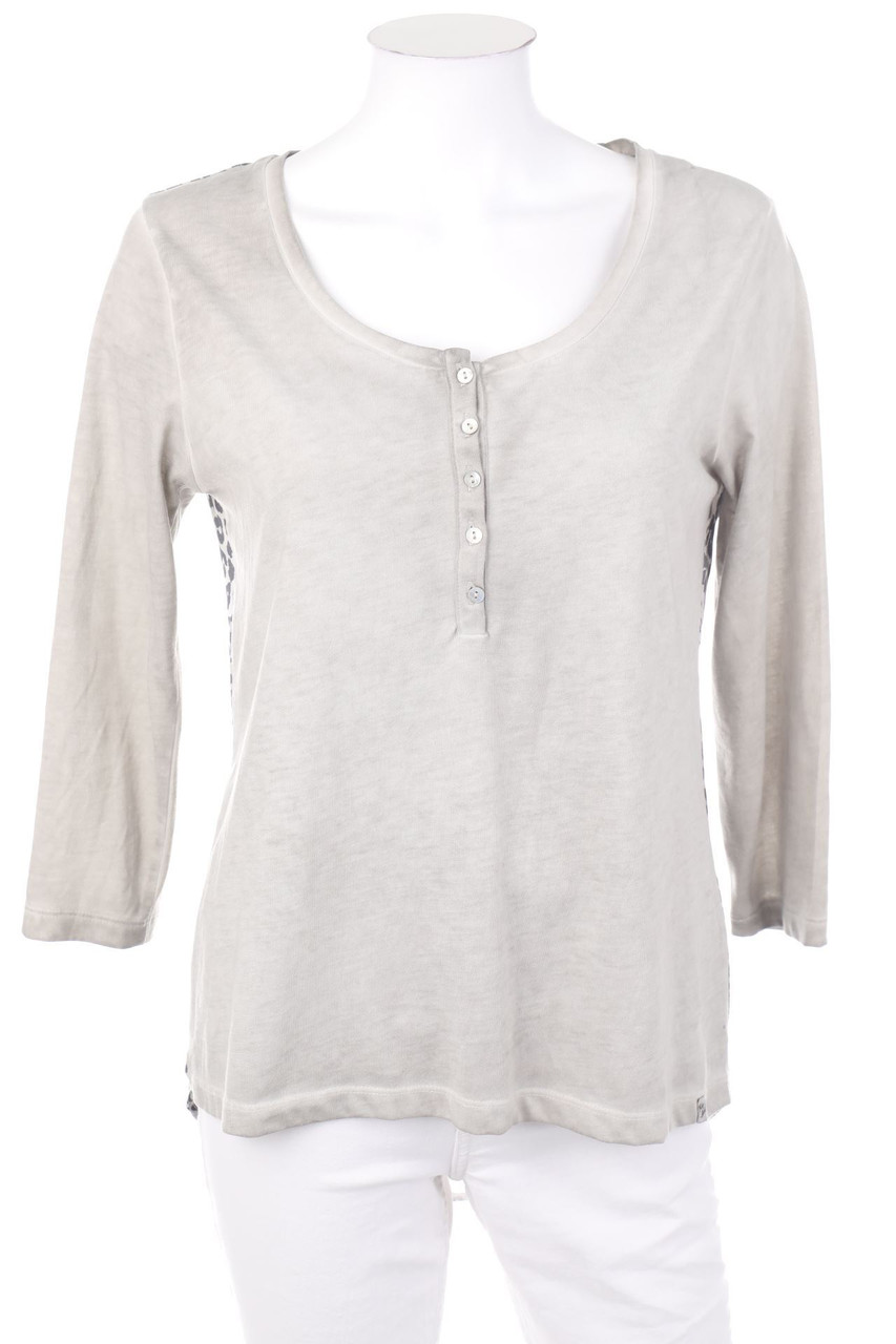 KEY LARGO - Garment Dyed-Blouse with Animal Print - S