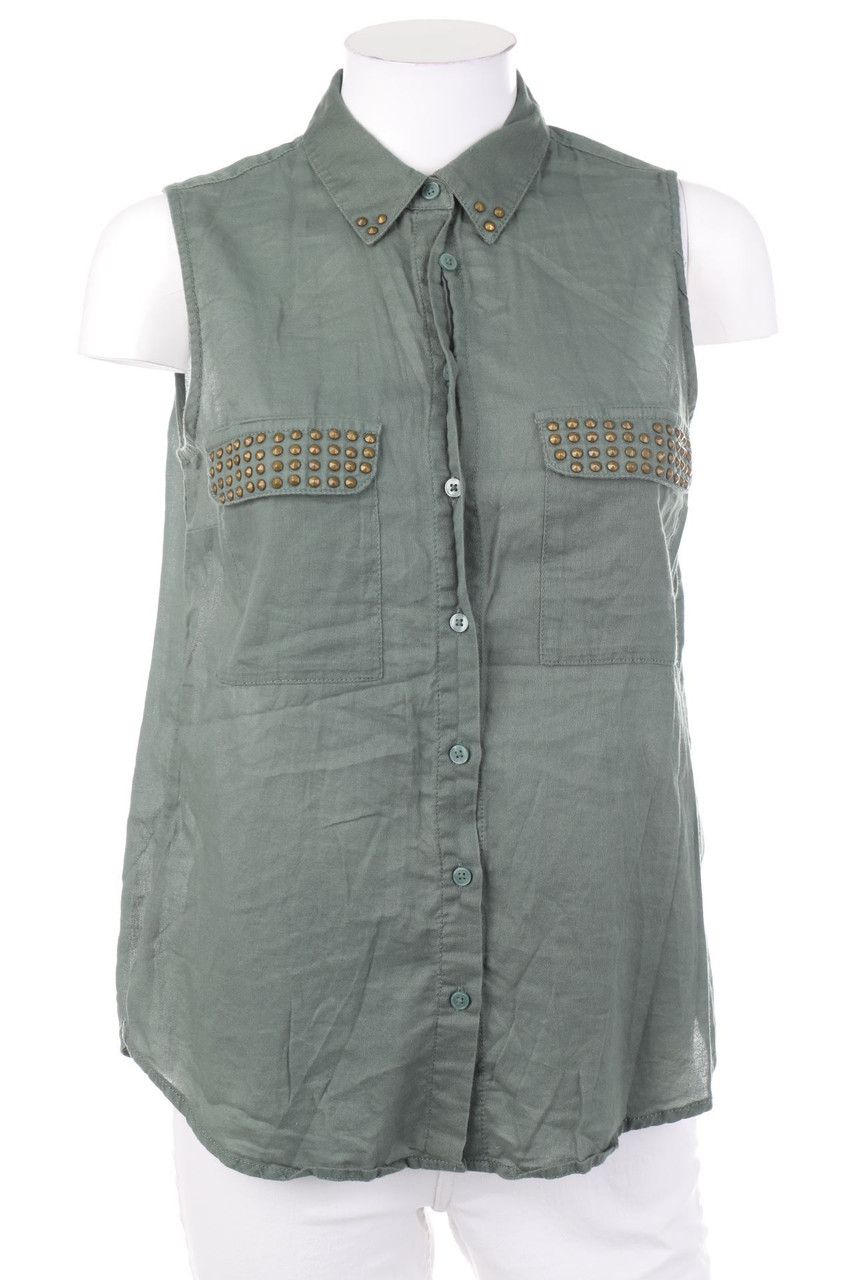 H&M LOGG - ärmellose Hemd-Bluse mit Nieten - D 36